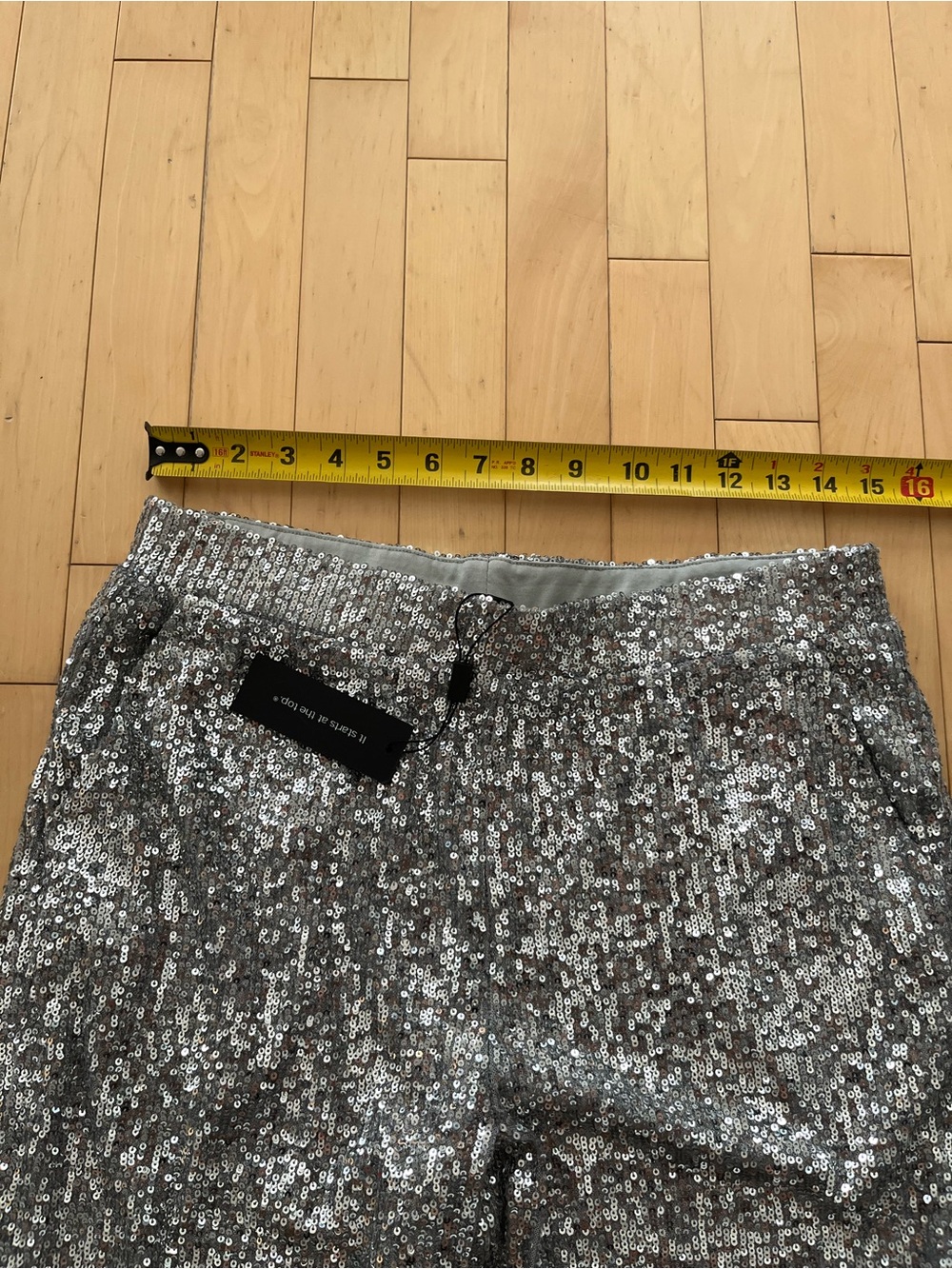 Cable & Gauge Silver Sequin Joggers - Picture 4 of 6